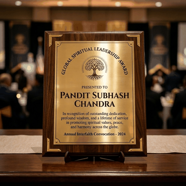 Global Spiritual Leadership Award - Pandit Subhash Chandra